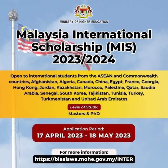 Malaysia International Scholarship (MIS) 2023/2024 Jurusan Teknik Elektro